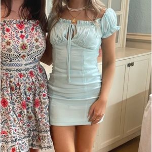 Forever 21 Light Blue Bodycon Mini Dress